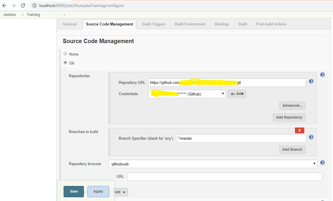 Git Repository Mapping Jenkins