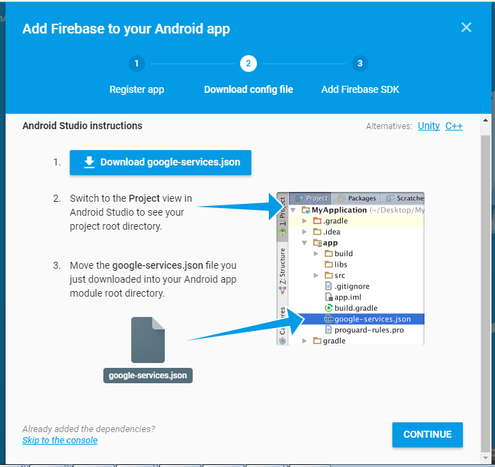 Download google-services json