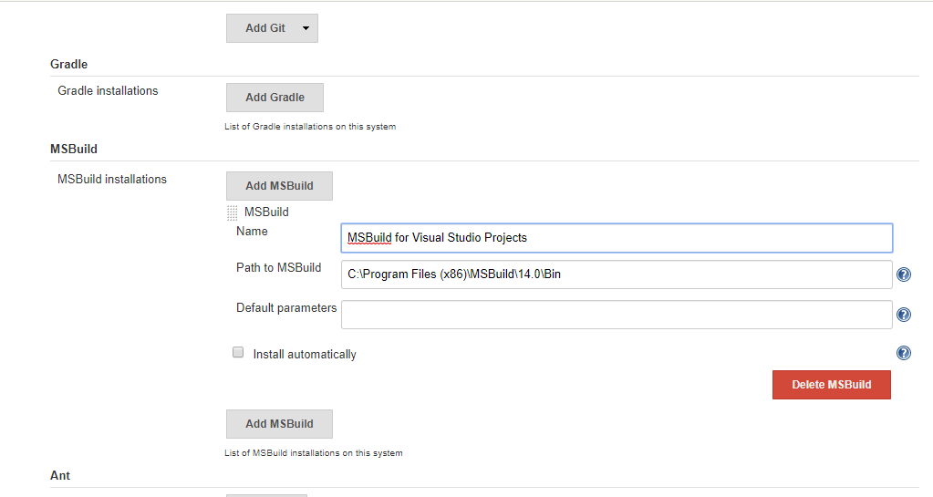 jenkins MSBuild Configuration