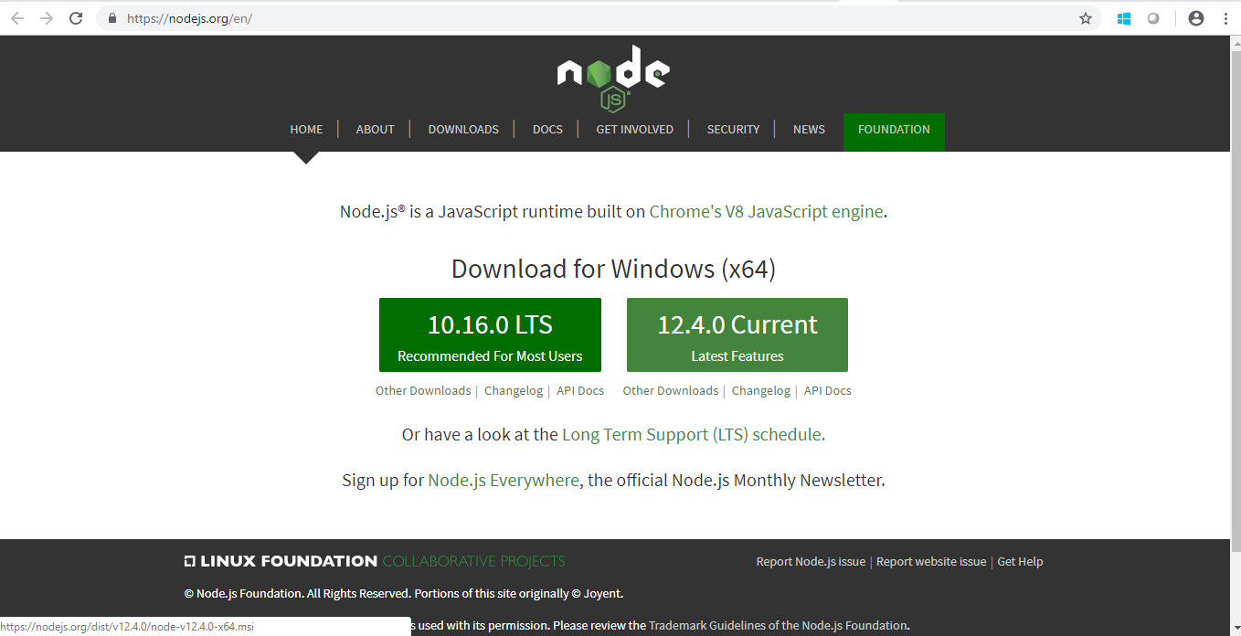 yum install nodejs 12